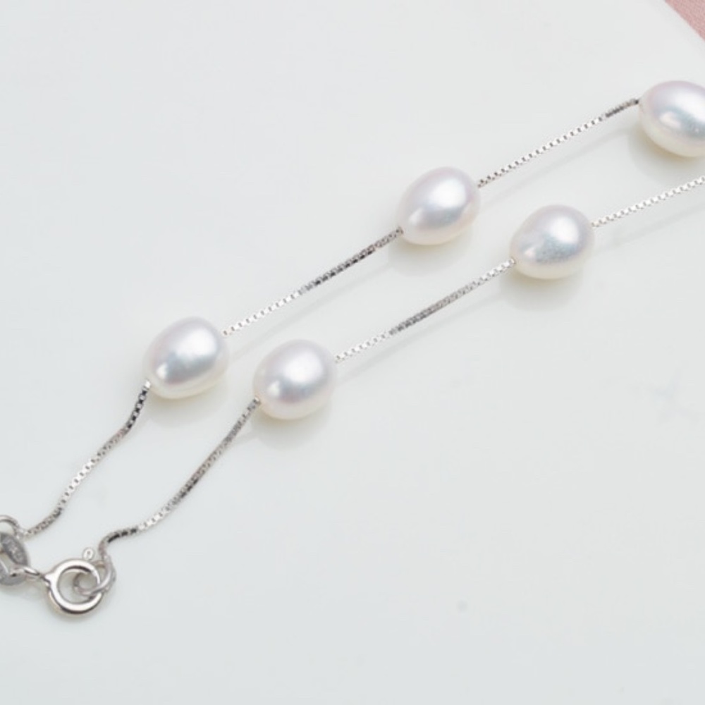 ❤️ 2/30$  925 Silver Beautiful Pearl bracelet